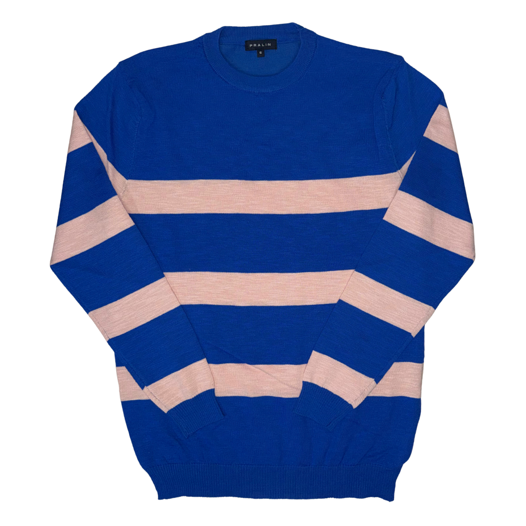 Suéter Azul con Cuello Redondo 10359 Hombre