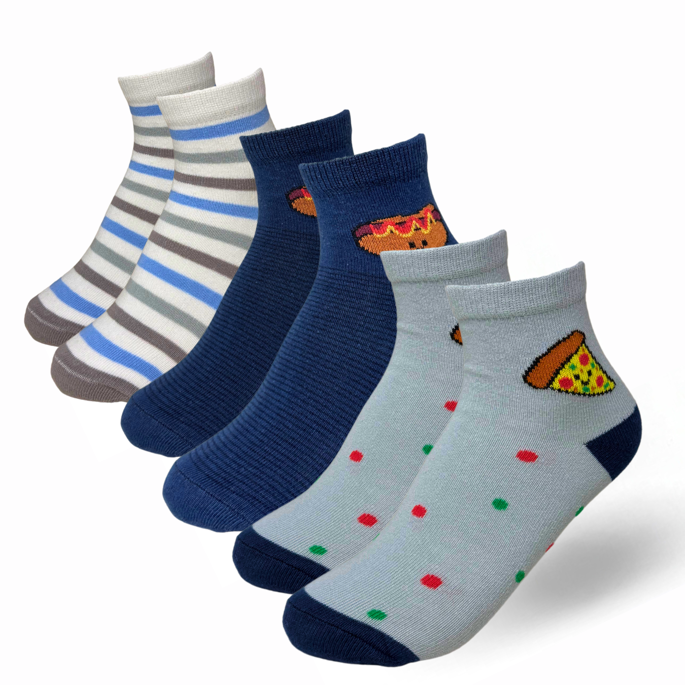 Calcetines Cortos Fashion Comida 00433 - 3 Pack