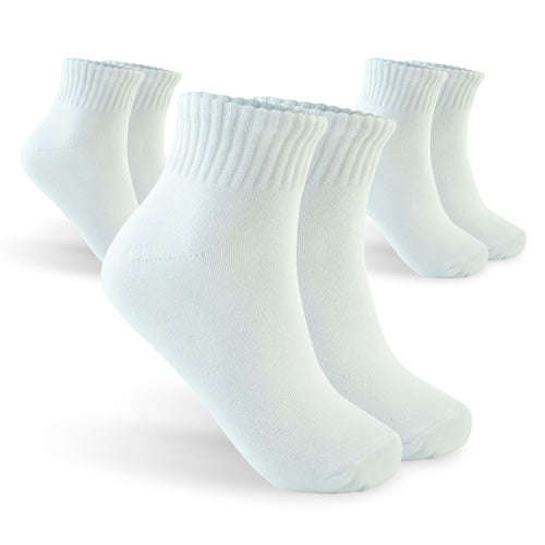 Calcetines Cortos Blancos Delgados Básicos 0004 para Hombre - 3 Pack