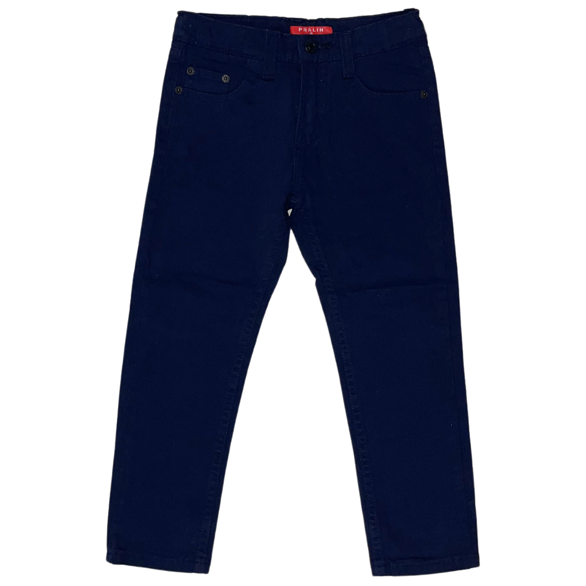 Pantalón de Gabardina Azul Marino Recto 10068 para Niña