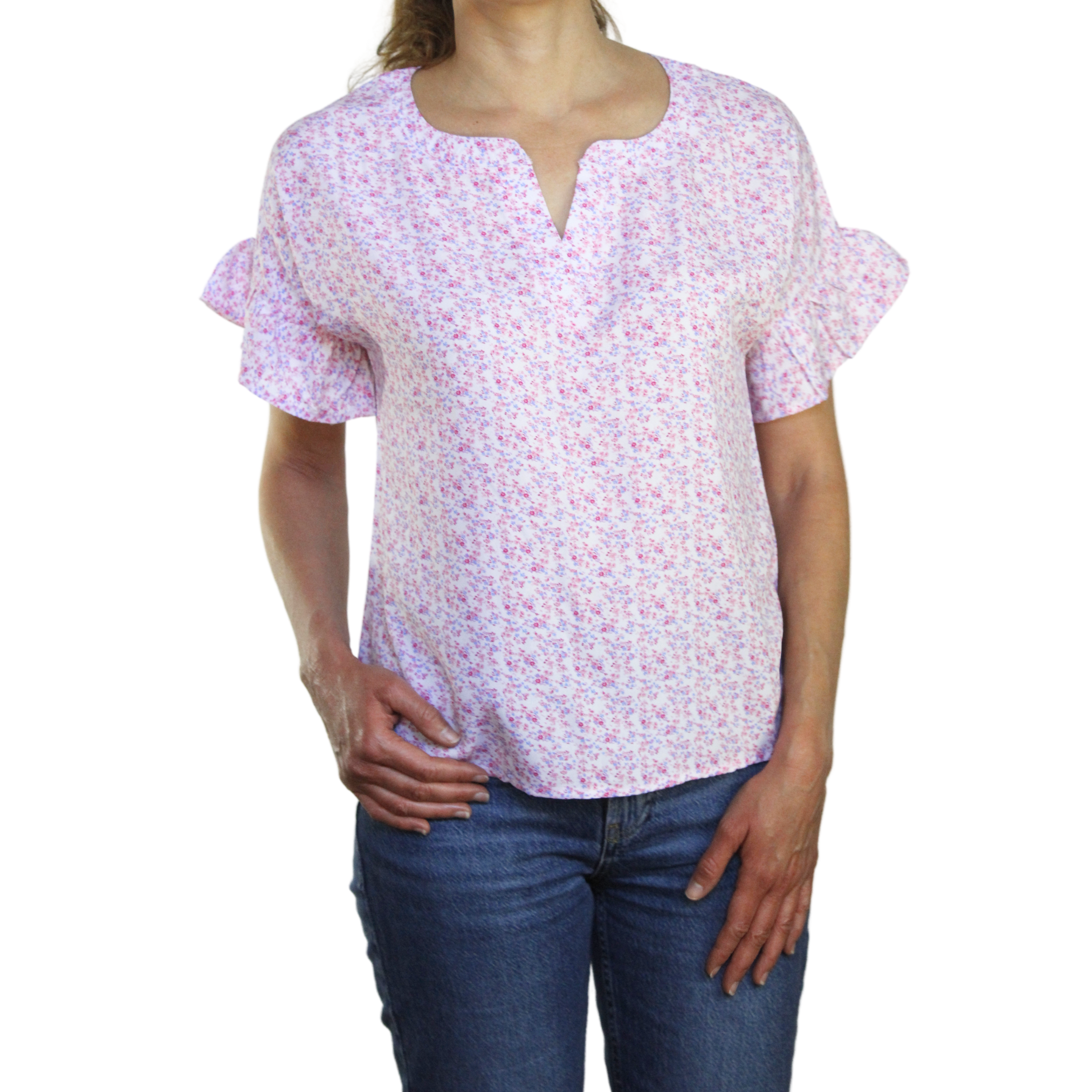 Blusa Lila Floral Kimono 10046 Mujer