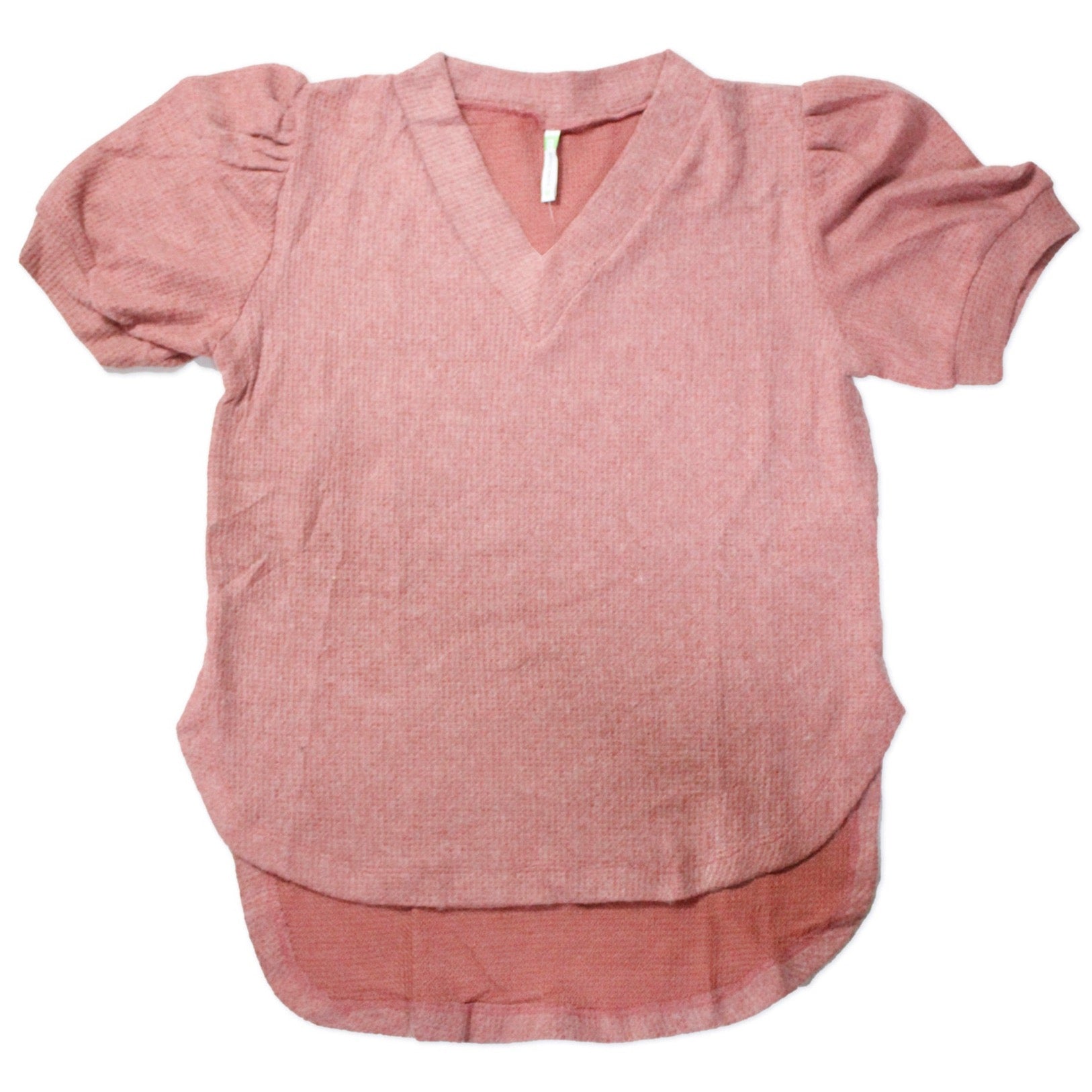 Blusa Cuello V Ruedo Curvo 10063 Mujer