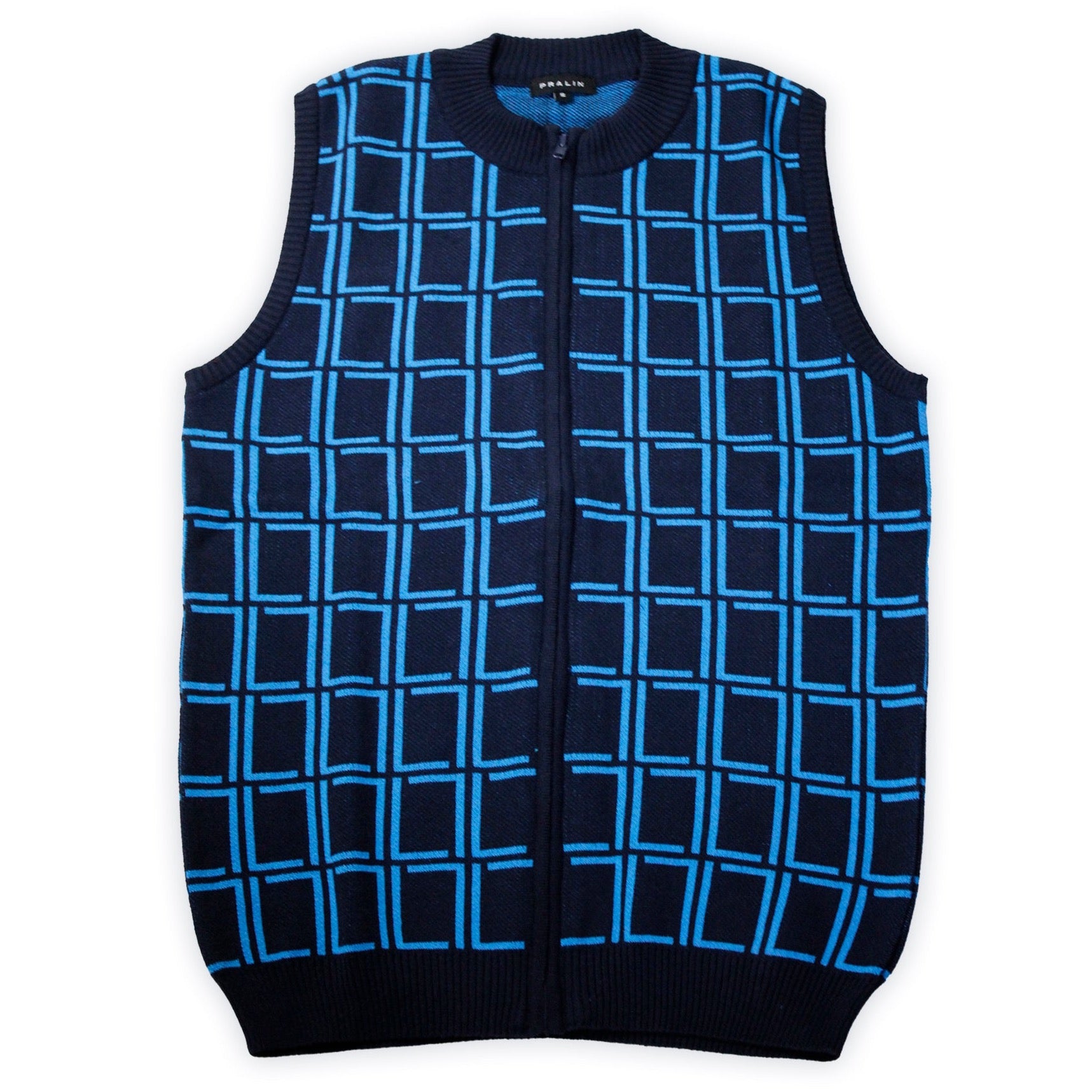 Chaleco Azul con Zipper 10077 para Hombre