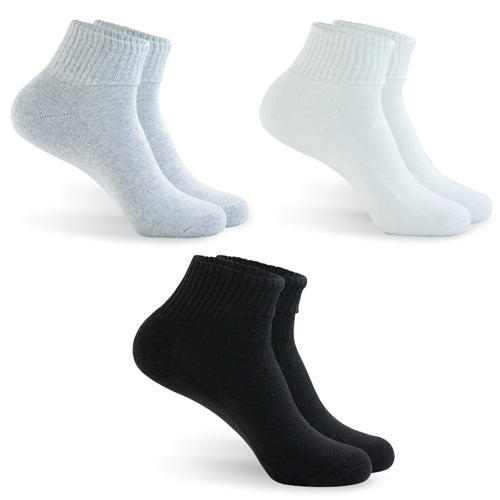 3 Pack de Calcetines Cortos Básicos Gruesos 0006 de Hombre - Tricolor
