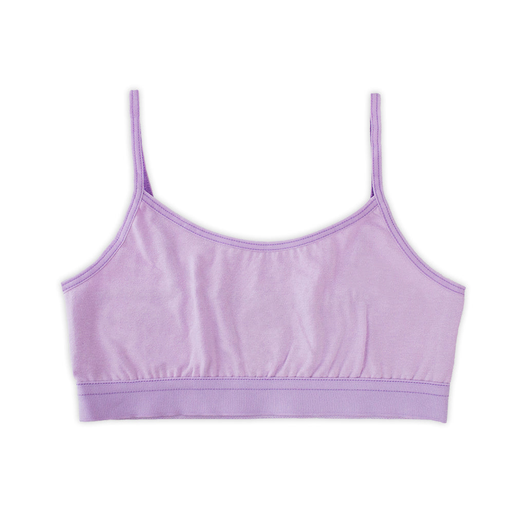 top morado ropa interior para niña