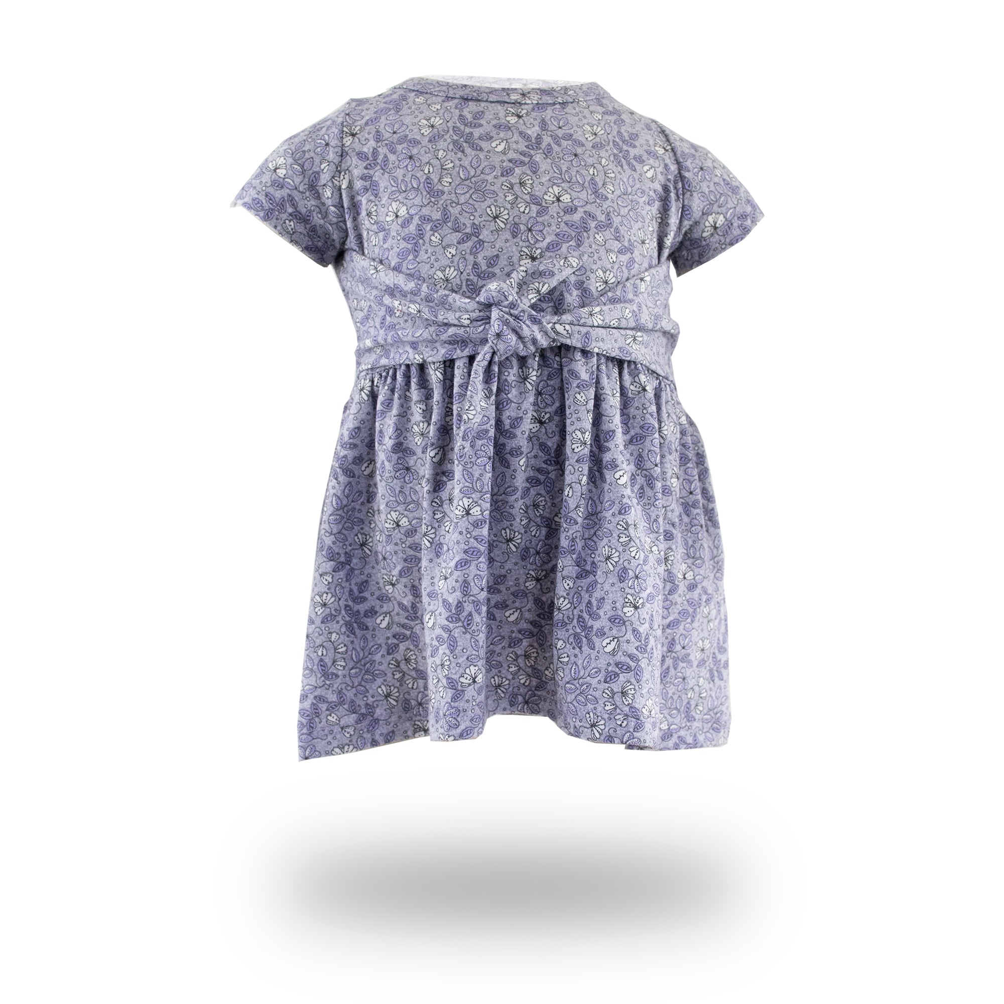Vestido Morado de Manga Corta 10047 Niña